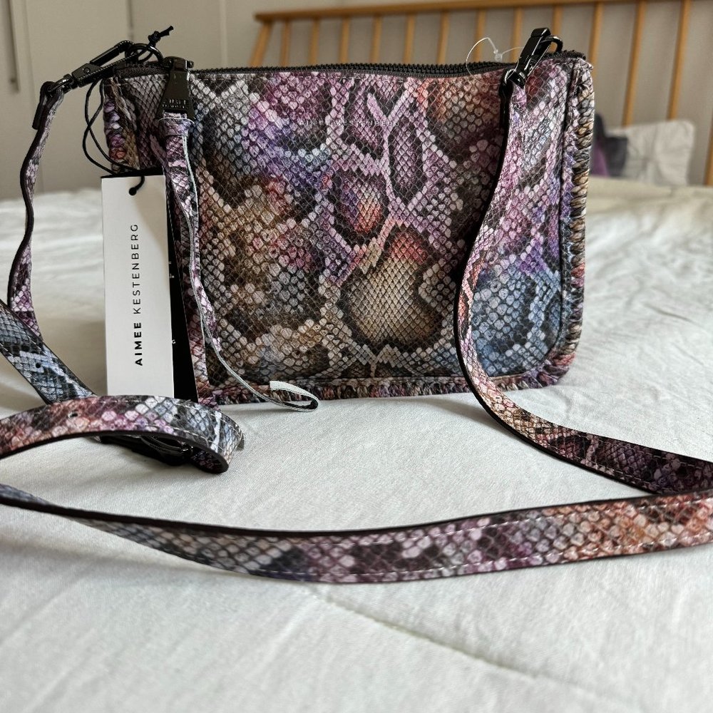 FAMOUS DOUBLE TOP ZIP CROSSBODY in Ombre Cobra